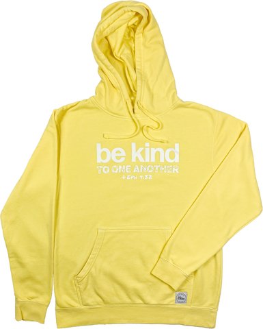 Yellow Be Kind Christian Hoodie. Ephesians 4:32