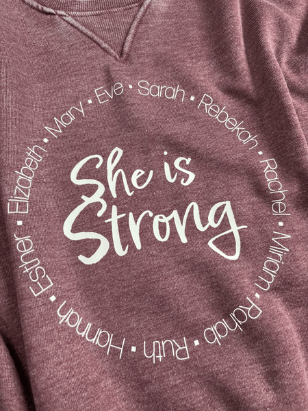 She is Strong Ladies Pullover